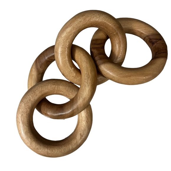 Oversized Wood Chain Link Decorative Wood Link Natural Wood Link Wood Decor - Picture 4 of 7